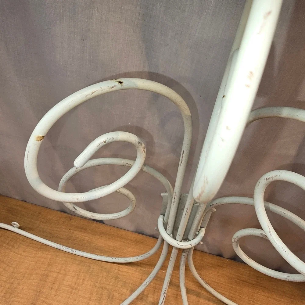 Shabby White‎ French Country PARTYLITE  Candelabra 5 Arm Candle Wall Sconce - Picture 6 of 11
